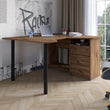 Геймерский компьютерный стол LION Буст угловой с ящиками Дуб Ливорно (LION-041455)