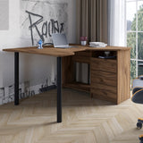 Геймерский компьютерный стол LION Буст угловой с ящиками Дуб Ливорно (LION-041455)