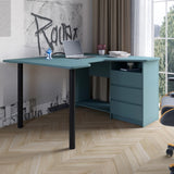 Геймерский компьютерный стол LION Буст угловой с ящиками Гранит серый (LION-041452)