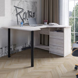 Геймерский компьютерный стол LION Буст угловой с ящиками Самоа Дымчатый (LION-041461)