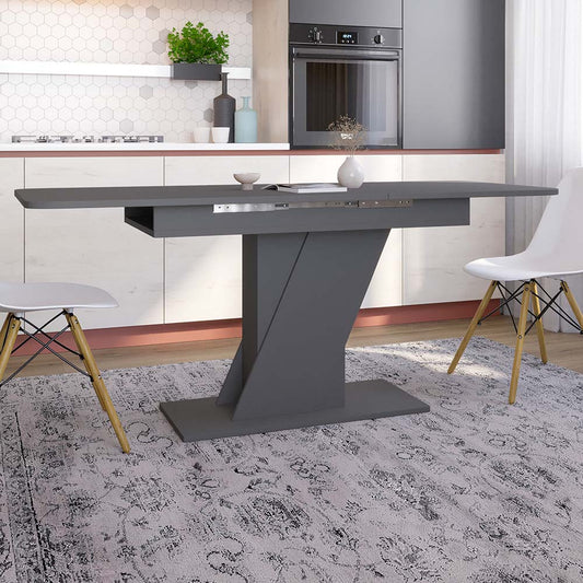 Обеденный стол раскладной LION Грейс Антрацит (LION-045001) ТОП