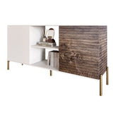 Комод открытый на золотых металлических ножках LION Грей Нимфея Альба/Дерево (LION-042783)