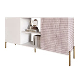 Комод открытый на золотых металлических ножках LION Грей Нимфея Альба/Камень (LION-042813)