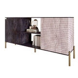 Комод открытый на золотых металлических ножках LION Грей Бетон темный/Камень (LION-042804)