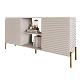 Комод открытый на золотых металлических ножках LION Грей Кашемир/Кашемир (LION-042902)