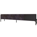 Тумба под телевизор на черных металлических ножках LION Грей Бетон темный/Асфальт (LION-042474)