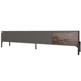 Тумба под телевизор на черных металлических ножках LION Грей Дуб Артизан/Дерево (LION-042521)