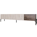 Тумба под телевизор на черных металлических ножках LION Грей Самоа дымчатый/Дерево (LION-042529)