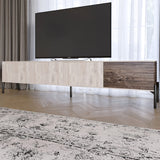 Тумба под телевизор на черных металлических ножках LION Грей Самоа дымчатый/Дерево (LION-042529)