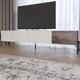 Тумба под телевизор на черных металлических ножках LION Грей Бетон Style/Дерево (LION-042518)