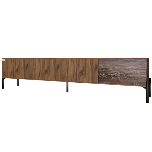 Тумба под телевизор на черных металлических ножках LION Грей Дуб Ливорно/Дерево (LION-042522)