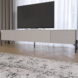 Тумба под телевизор на черных металлических ножках LION Грей Кашемир/Кашемир (LION-042586)