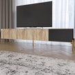 Тумба под телевизор на черных металлических ножках LION Грей Дуб Сонома/Асфальт (LION-042495)