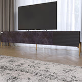 Тумба под телевизор на золотых металлических ножках LION Грей Бетон темный/Асфальт (LION-042488)