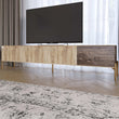 Тумба под телевизор на золотых металлических ножках LION Грей Дуб Сонома/Дерево (LION-042532)