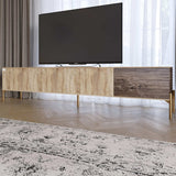 Тумба под телевизор на золотых металлических ножках LION Грей Дуб Сонома/Дерево (LION-042532)