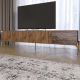 Тумба под телевизор на золотых металлических ножках LION Грей Дуб Ливорно/Дерево (LION-042539)