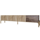 Тумба под телевизор на золотых металлических ножках LION Грей Дуб Сонома трюфель/Дерево (LION-042540)