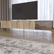 Тумба под телевизор на золотых металлических ножках LION Грей Дуб Сонома трюфель/Дерево (LION-042540)