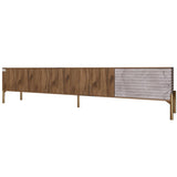 Тумба под телевизор на золотых металлических ножках LION Грей Дуб Ливорно/Камень (LION-042568)