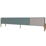 Тумба под телевизор на золотых металлических ножках LION Грей Гранит серый/Кашемир (LION-042595)