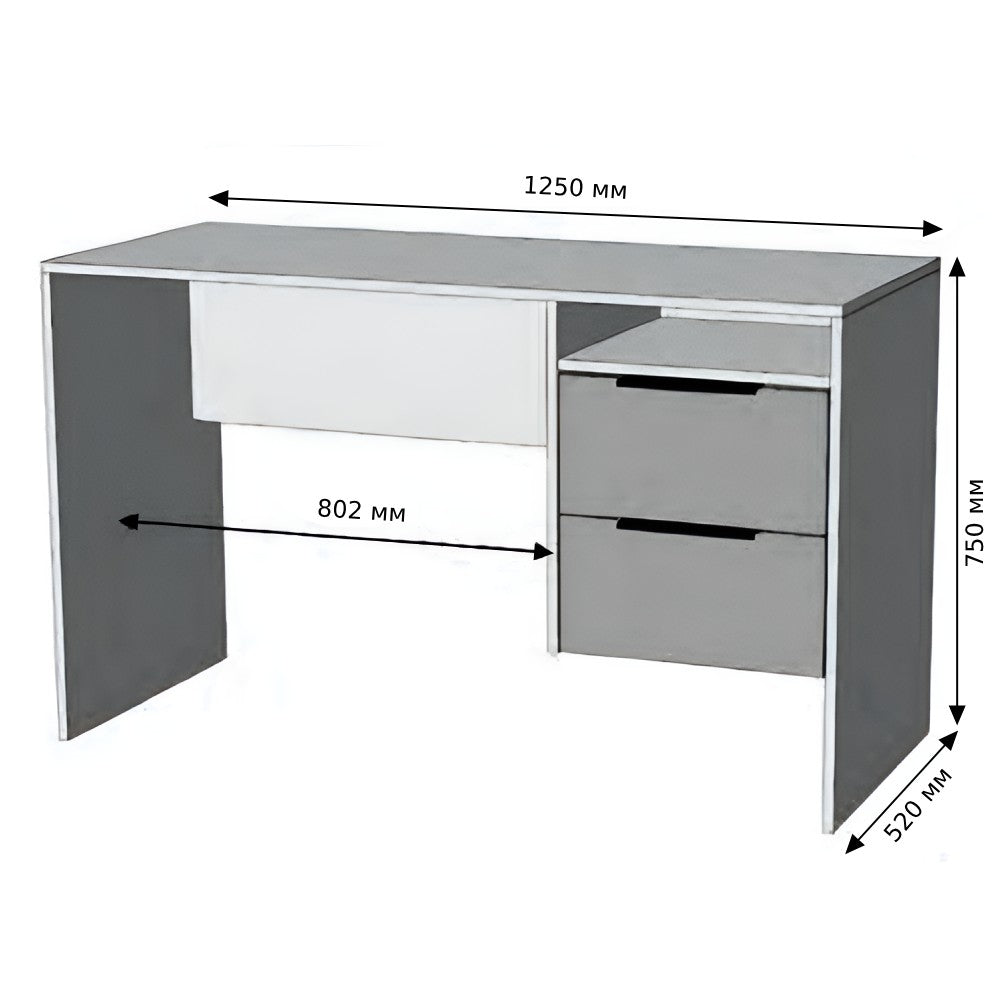 Стол письменный LION Краш Самоа дымчатый (LION-044057)