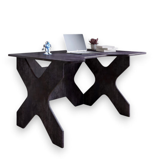 Компьютерный стол LION Донат 120х90х74,5 см Бетон темный (LION-041701)