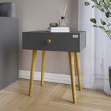 Тумба прикроватная LION Хьюге-4 Антрацит (LION-041011) ТОП