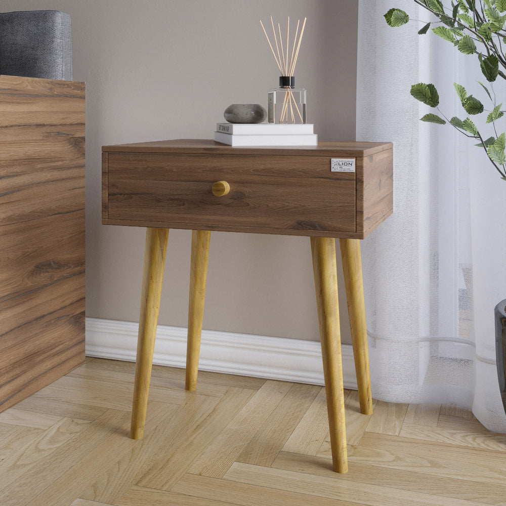 Тумба прикроватная LION Хьюге-4 Дуб Ливорно (LION-041021)