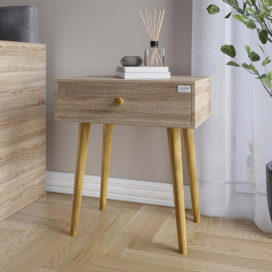 Тумба прикроватная LION Хьюге-4 Дуб Сонома Трюфель (LION-041023)