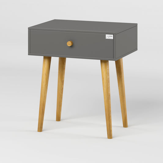 Тумба прикроватная LION Хьюге-4 Антрацит (LION-041011) ТОП