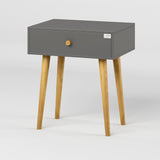 Тумба прикроватная LION Хьюге-4 Антрацит (LION-041011) ТОП