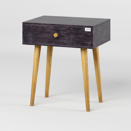 Тумба прикроватная LION Хьюге-4 Бетон темный (LION-041014)