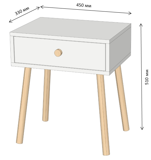 Тумба прикроватная LION Хьюге-4 Дуб Ливорно (LION-041021)