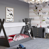 Детская кроватка с балдахином LION Инди Дуб Артизан (LION-041433)