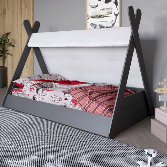 Детская кроватка с балдахином LION Инди Антрацит (LION-041429)