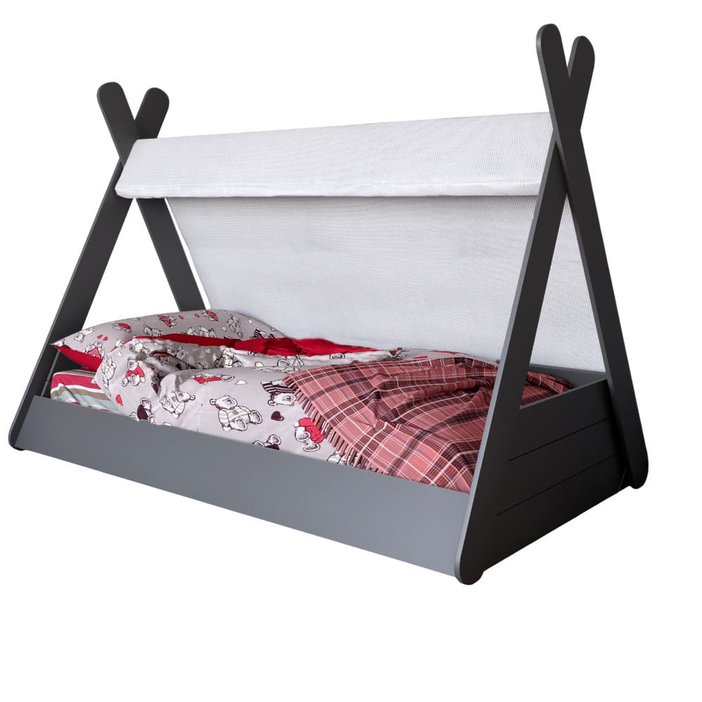 Детская кроватка с балдахином LION Инди Антрацит (LION-041429)