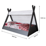 Детская кроватка с балдахином LION Инди Дуб Артизан/Дуб Ливорно (LION-041443)