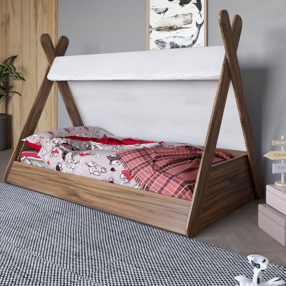 Детская кроватка с балдахином LION Инди Дуб Ливорно (LION-041448)