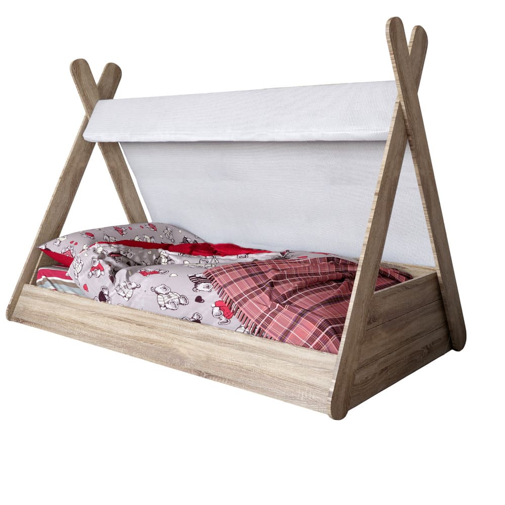 Детская кроватка с балдахином LION Инди Дуб Сонома трюфель (LION-041435)