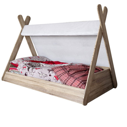 Детская кроватка с балдахином LION Инди Дуб Сонома трюфель (LION-041435)