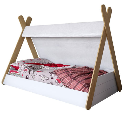 Детская кроватка с балдахином LION Инди Нимфея Альба/Дуб Артизан (LION-041444)