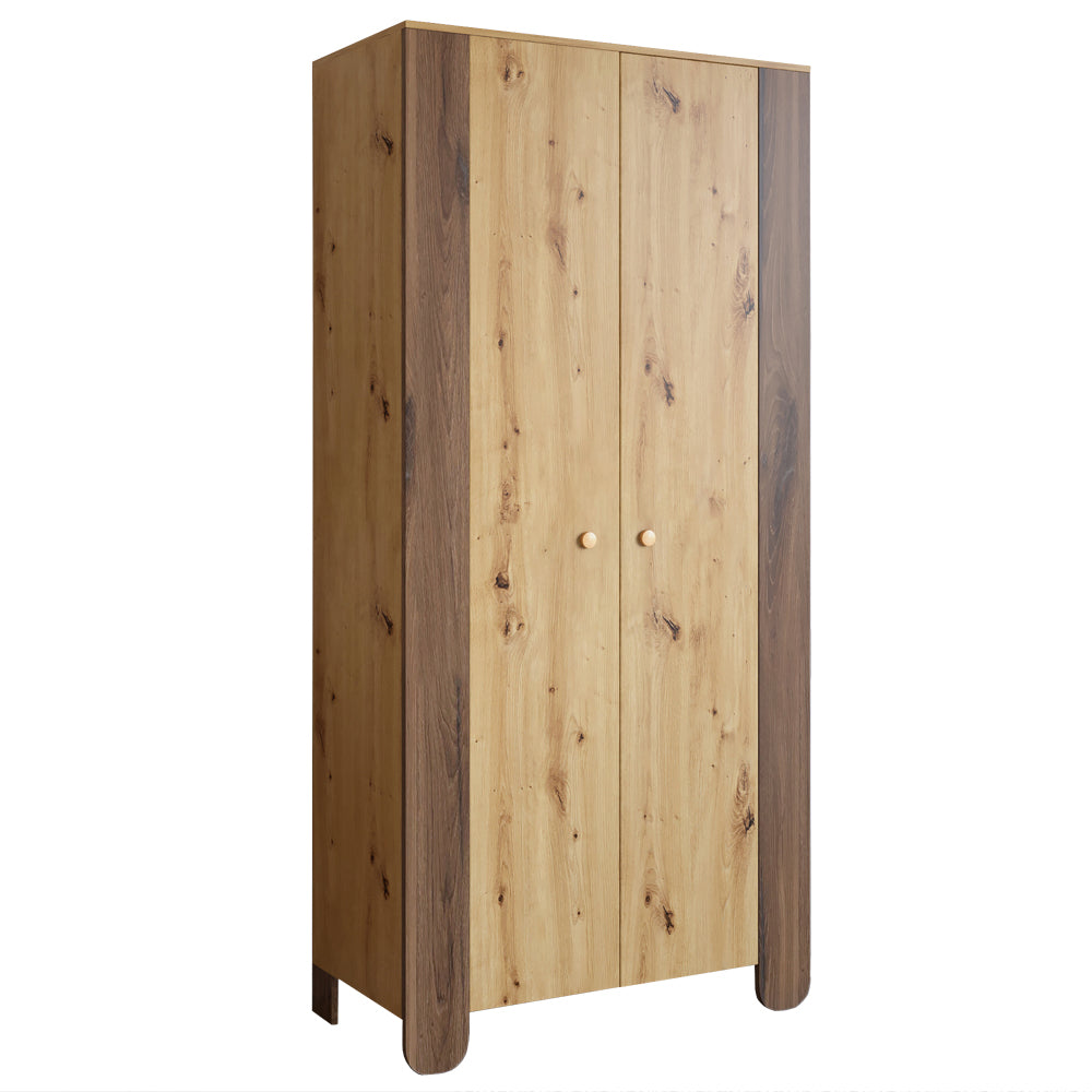 Шкаф распашной двухдверный в детскую комнату 900х450х1900 LION Инди Дуб Артизан/Дуб Ливорно (LION-041591)