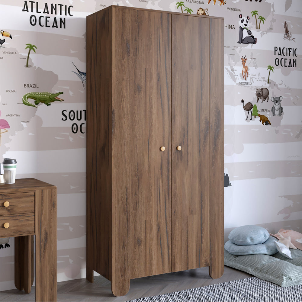 Шкаф распашной двухдверный в детскую комнату 900х450х1900 LION Инди Дуб Ливорно (LION-041580)