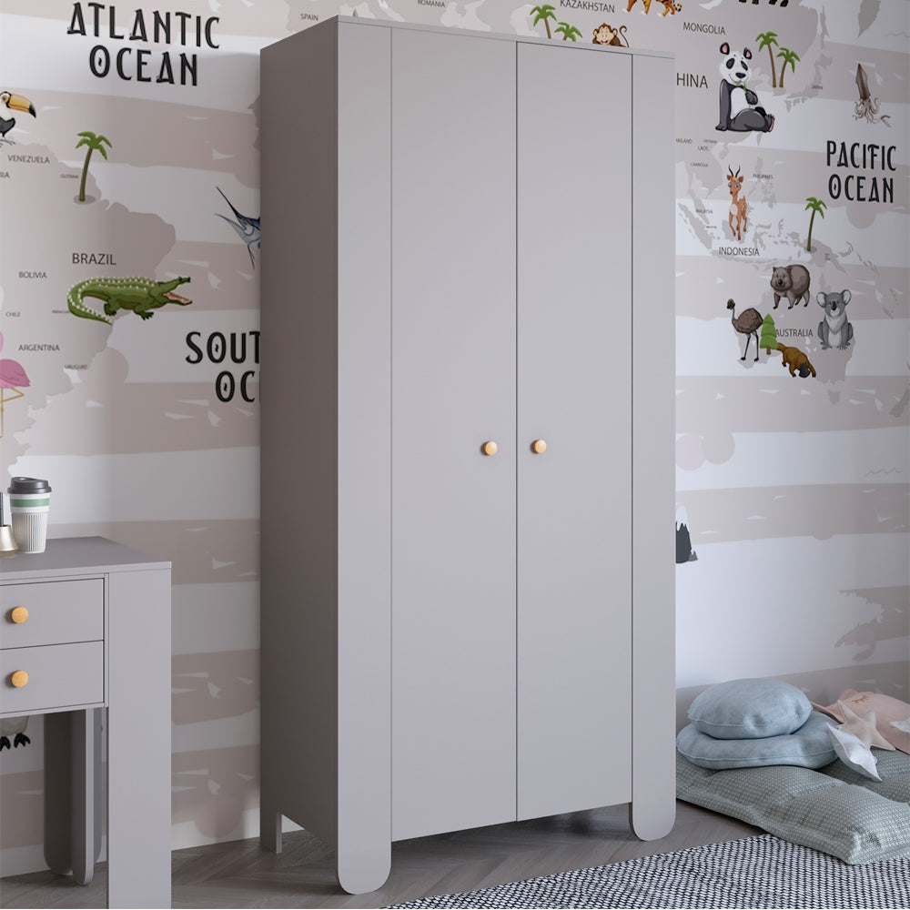 Шкаф распашной двухдверный в детскую комнату 900х450х1900 LION Инди Кашемир (LION-041583)