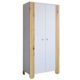 Шкаф распашной двухдверный в детскую комнату 900х450х1900 LION Инди Нимфея Альба (белый)/Дуб Артизан (LION-041587)