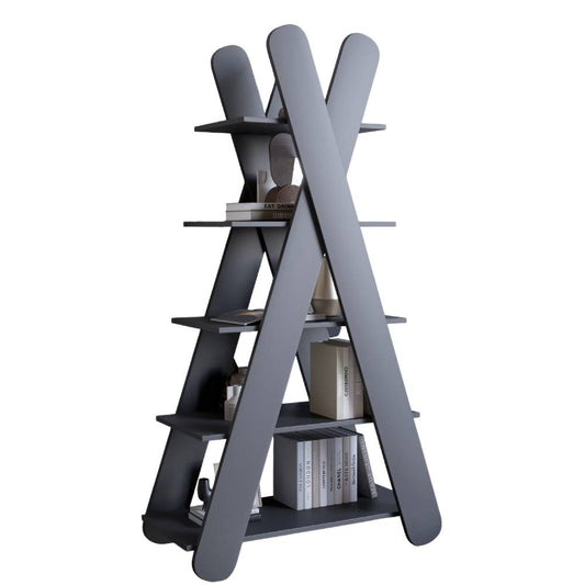 Стеллаж открытый с 5 полками LION Инди Антрацит (LION-041592)