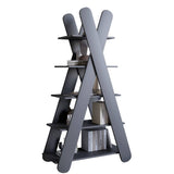 Стеллаж открытый с 5 полками LION Инди Антрацит (LION-041592)