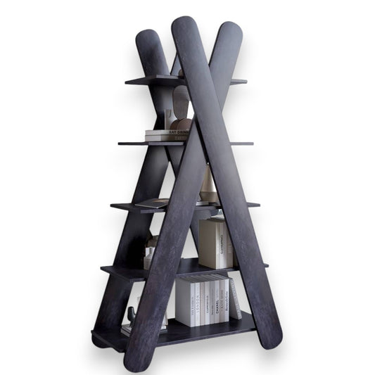 Стеллаж открытый с 5 полками LION Инди Бетон темный (LION-041604)