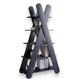 Стеллаж открытый с 5 полками LION Инди Бетон темный (LION-041604)